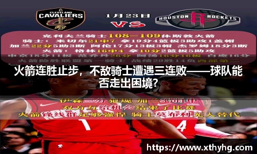 火箭连胜止步，不敌骑士遭遇三连败——球队能否走出困境？
